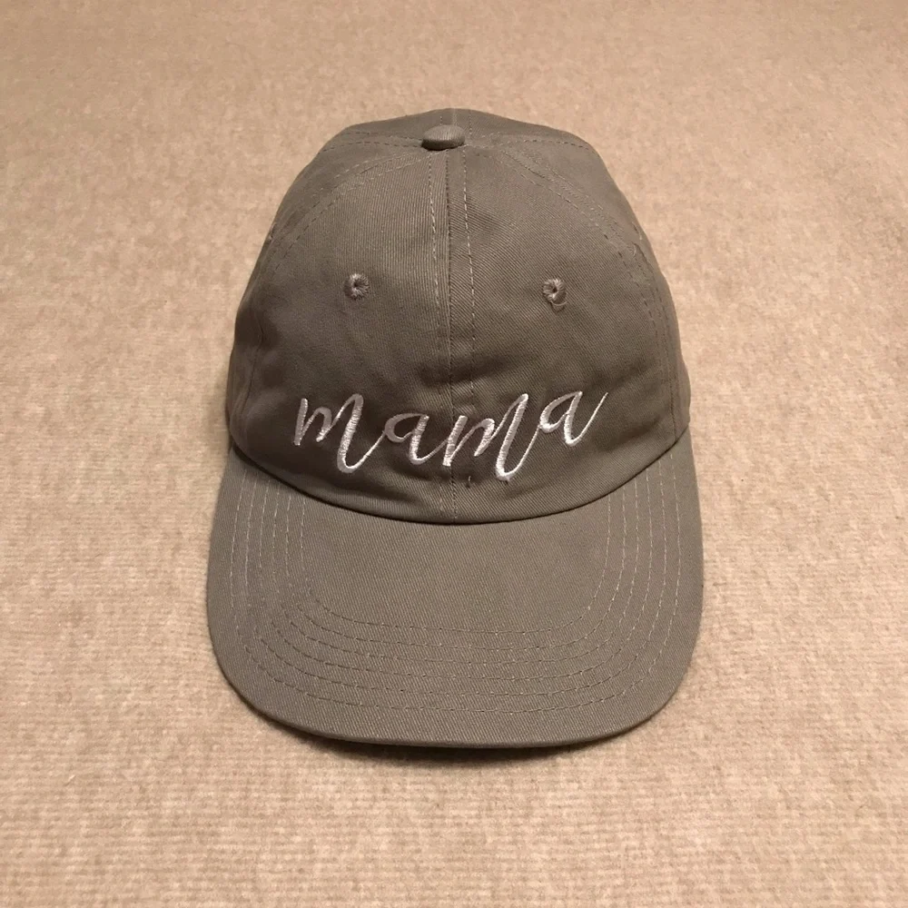 Mama Cap Hat classic 6 panel design w/ sweat-wicking support / adjustable close - Picture 3 of 16